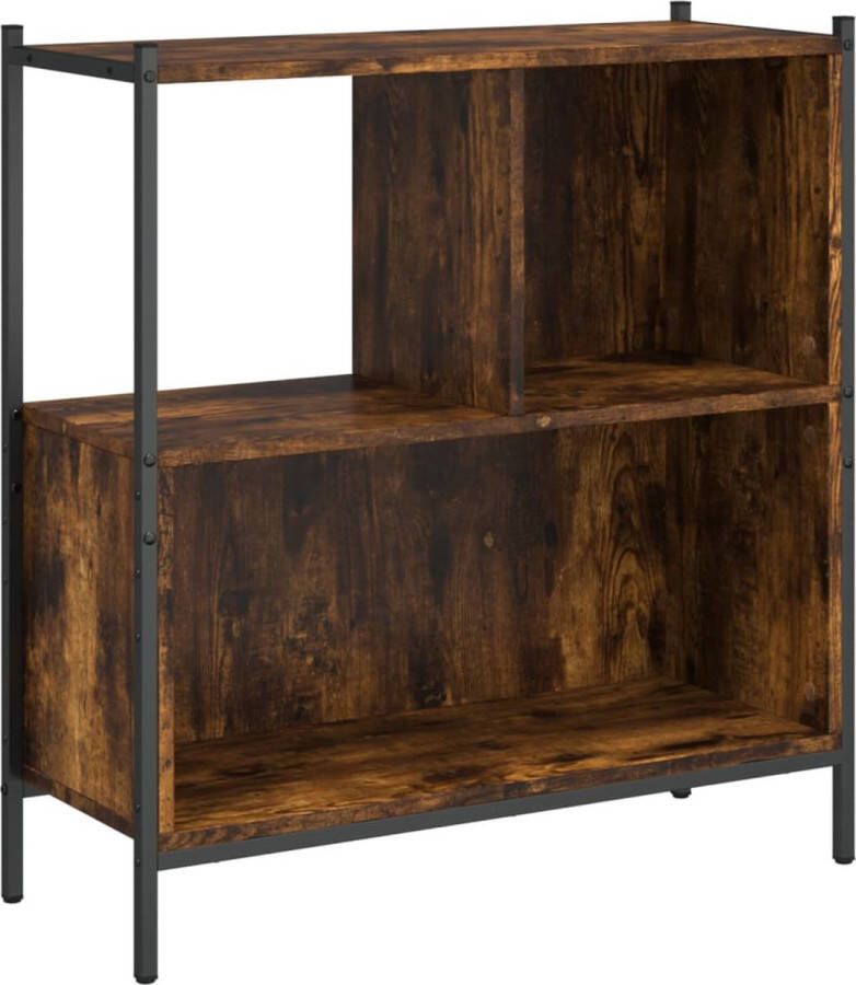 VidaXL -Boekenkast-72x28x77 5-cm-bewerkt-hout-gerookt-eikenkleurig - Foto 3