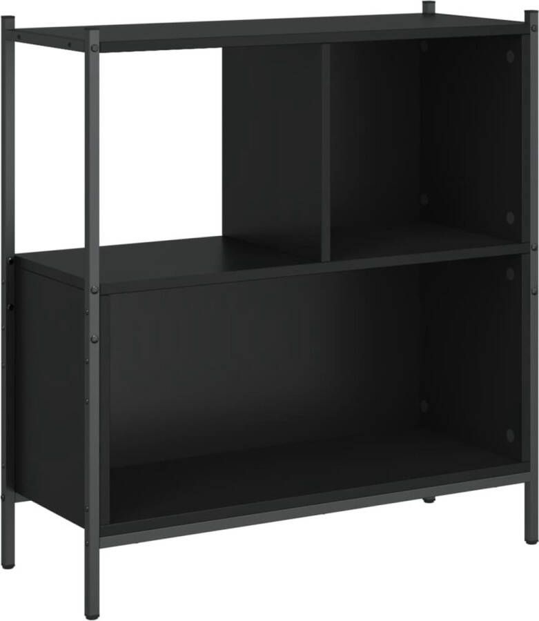 VidaXL -Boekenkast-72x28x77 5-cm-bewerkt-hout-zwart - Foto 3