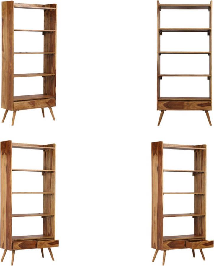 VidaXL Boekenkast 75x30x170 cm massief sheeshamhout Boekenplank Boekenplanken Staande Boekenkast Staande Boekenkasten