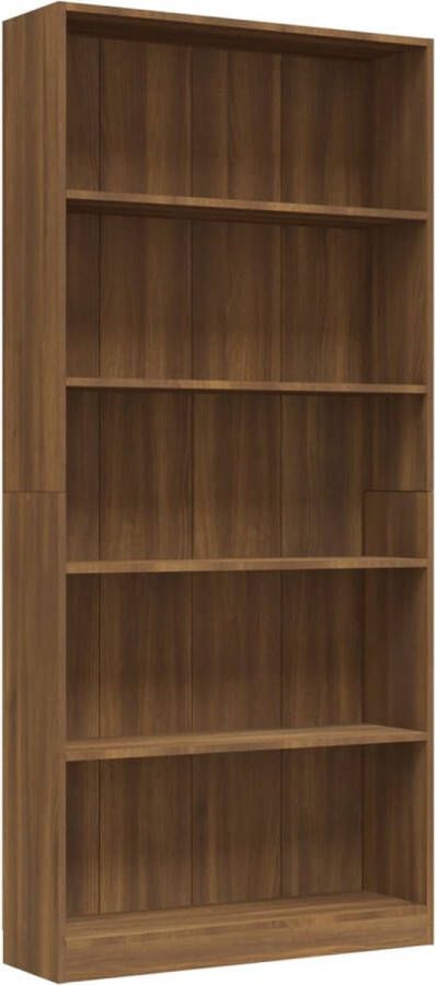 VidaXL -Boekenkast-80x24x175-cm-bewerkt-hout-bruineikenkleurig