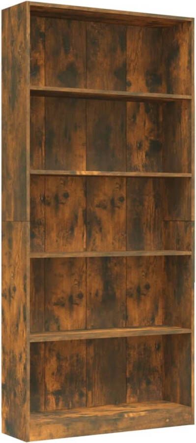 VidaXL -Boekenkast-80x24x175-cm-bewerkt-hout-gerookt-eikenkleurig