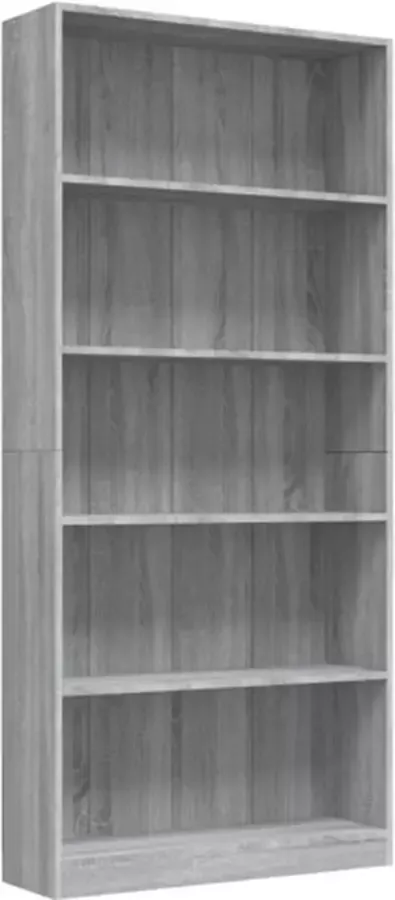 VidaXL -Boekenkast-80x24x175-cm-bewerkt-hout-grijs-sonoma-eikenkleurig - Foto 2