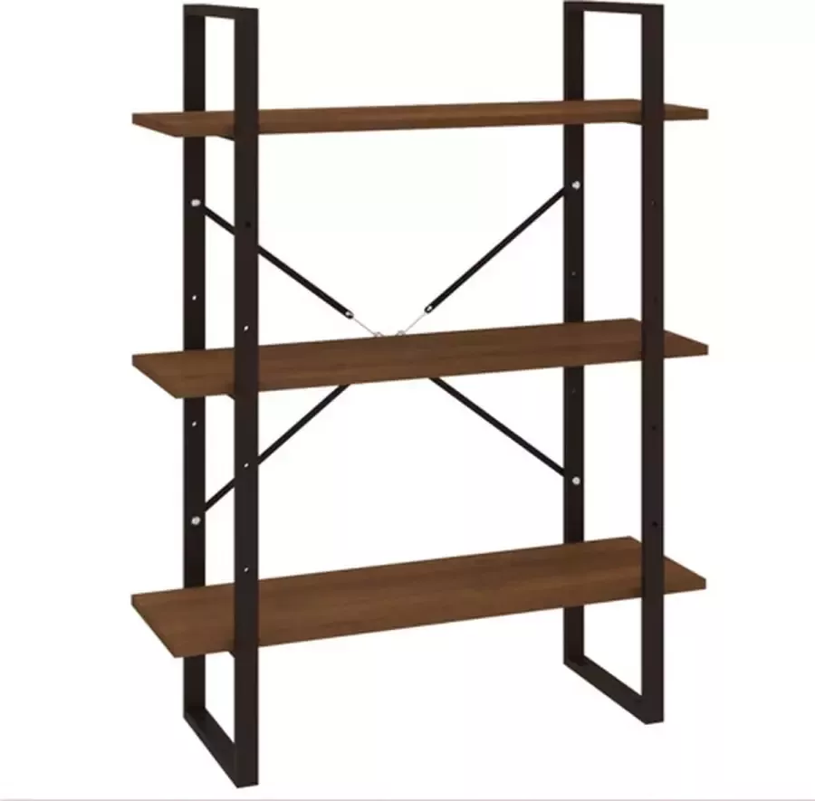 VidaXL -Boekenkast-80x30x105-cm-bewerkt-hout-bruineikenkleurig - Foto 3