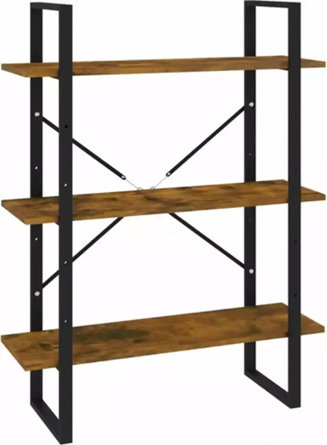 VidaXL -Boekenkast-80x30x105-cm-bewerkt-hout-gerookt-eikenkleurig - Foto 2