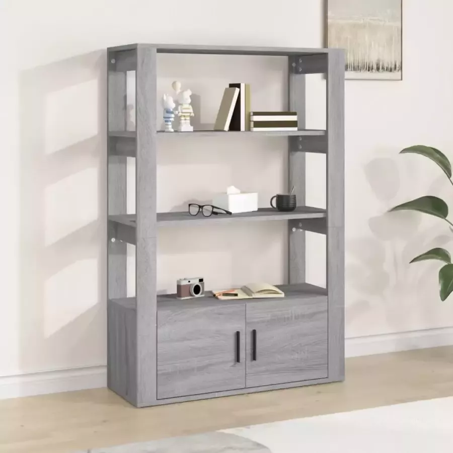 VidaXL Boekenkast 80x30x119 5 cm spaanplaat grijs