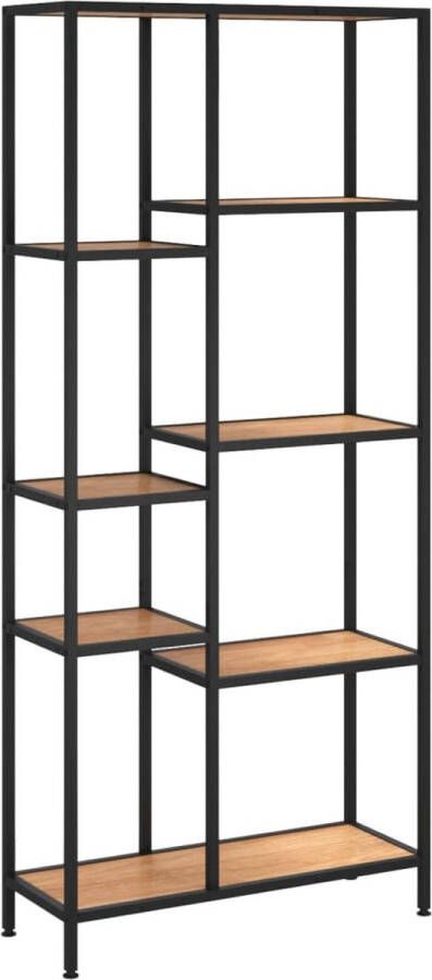 VidaXL -Boekenkast-80x30x180-cm-staal-en-bewerkt-hout - Foto 2