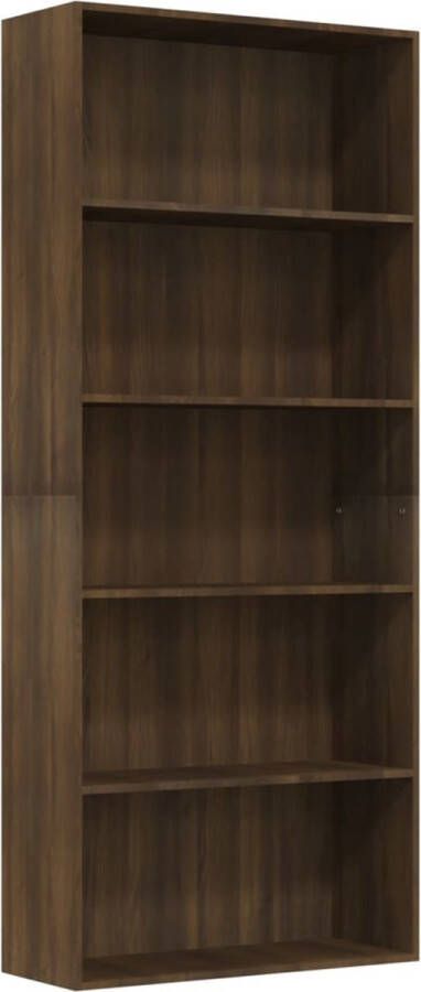 VidaXL -Boekenkast-80x30x189-cm-bewerkt-hout-bruineikenkleurig