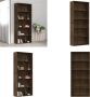 VidaXL Boekenkast 80x30x189 cm bewerkt hout bruineikenkleurig Boekenkast Boekenkasten Boekenschap Boekenstandaard - Thumbnail 1