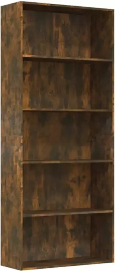 VidaXL -Boekenkast-80x30x189-cm-bewerkt-hout-gerookt-eikenkleurig - Foto 3