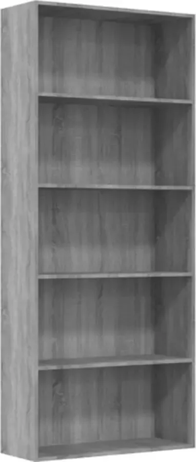 VidaXL -Boekenkast-80x30x189-cm-bewerkt-hout-grijs-sonoma-eikenkleurig - Foto 2