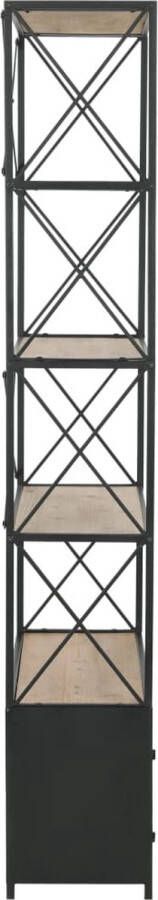 VidaXL -Boekenkast-80x32 5x180-cm-massief-vurenhout-en-staal - Foto 5