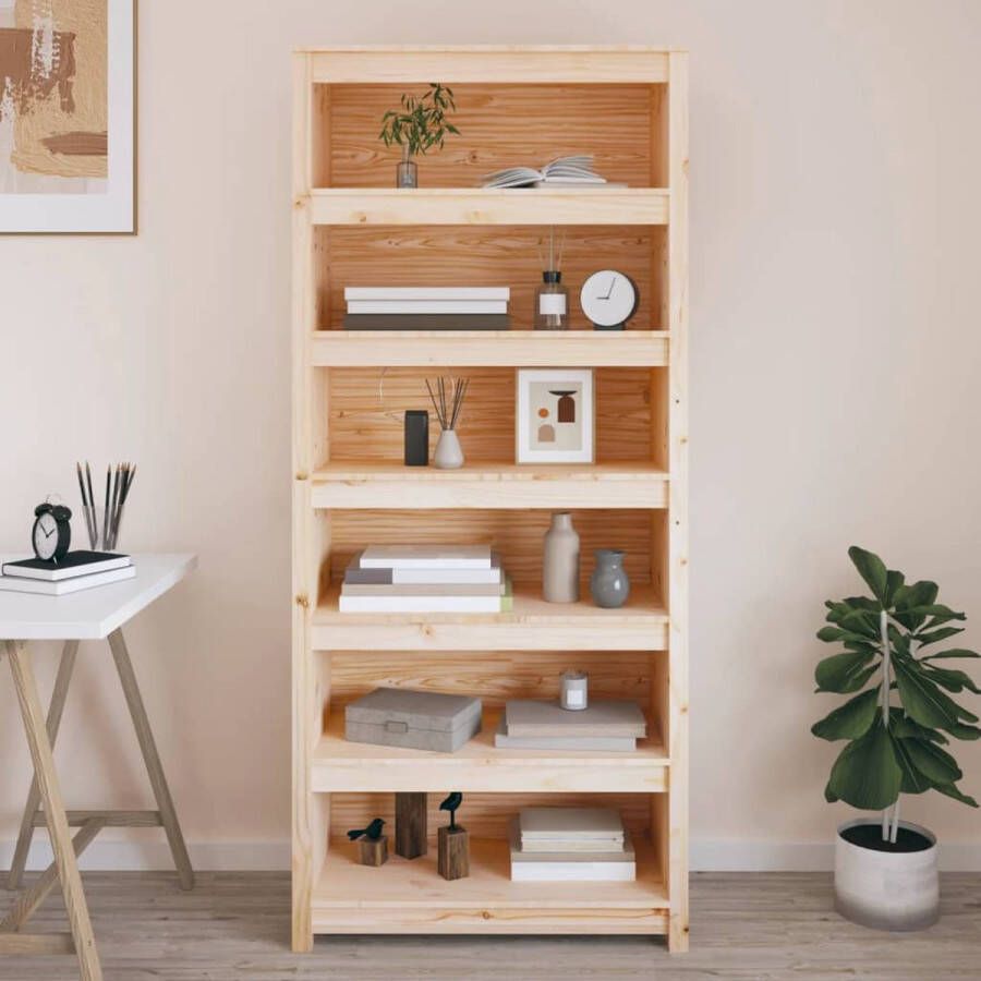 VIDAXL Boekenkast 80x35x183 cm massief grenenhout