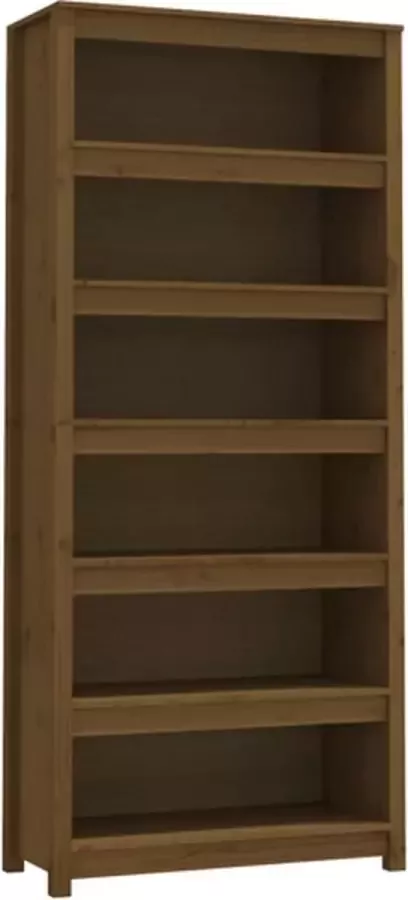 VidaXL -Boekenkast-80x35x183-cm-massief-grenenhout-honingbruin - Foto 3