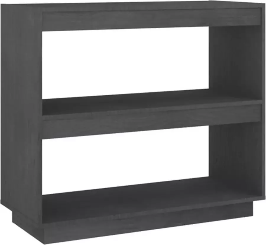 VidaXL -Boekenkast-80x35x71-cm-massief-grenenhout-grijs - Foto 4