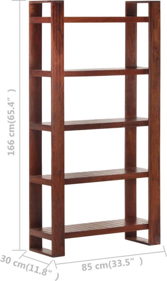 VidaXL -Boekenkast-85x30x166-cm-massief-acaciahout-honingbruin - Foto 3
