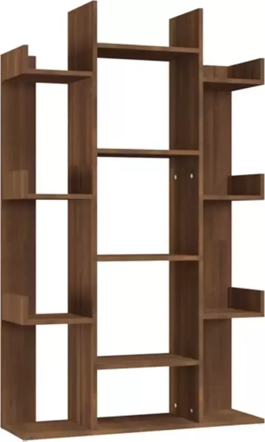 VidaXL -Boekenkast-86x25 5x140-cm-bewerkt-hout-bruineikenkleurig - Foto 4