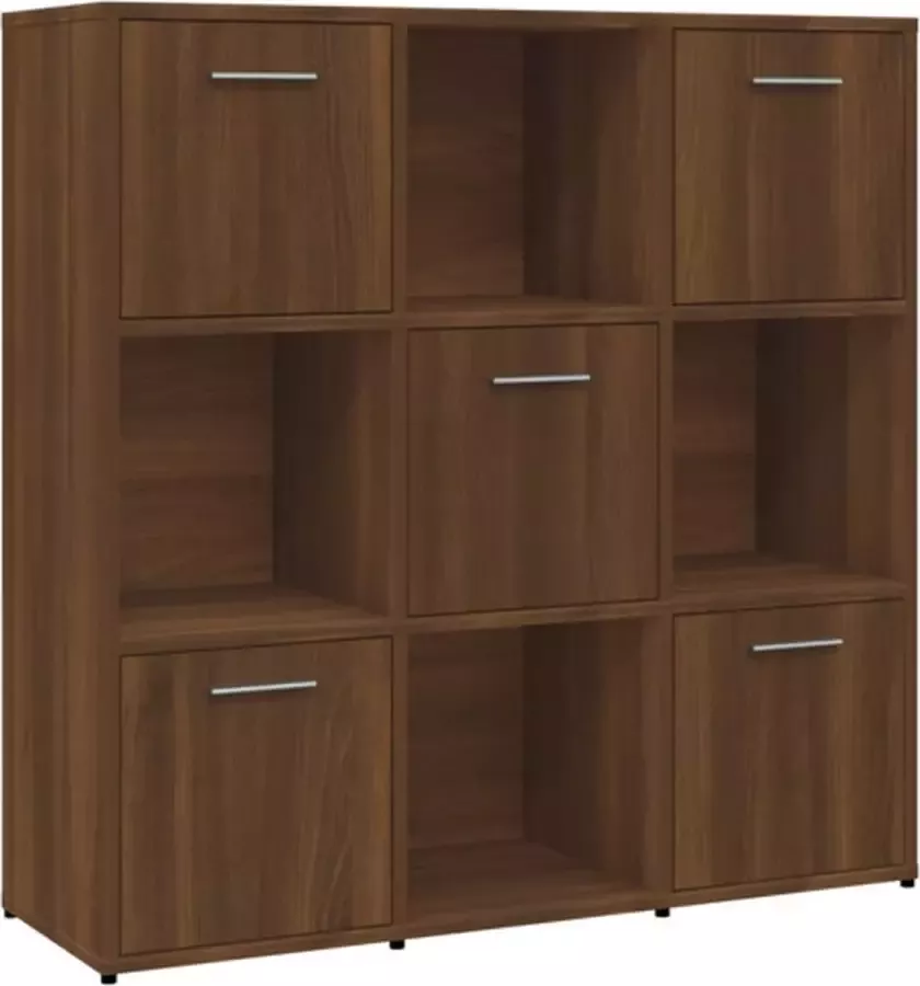 VidaXL -Boekenkast-90x30x90-cm-bewerkt-hout-bruineikenkleurig - Foto 2