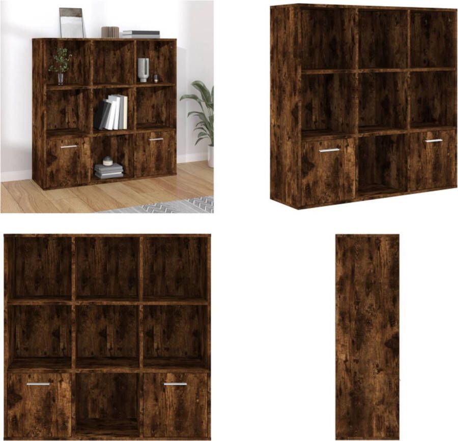 VidaXL Boekenkast 98x30x98 cm gerookt eikenkleurig Boekenkast Boekenkasten Boekenschap Boekenstandaard