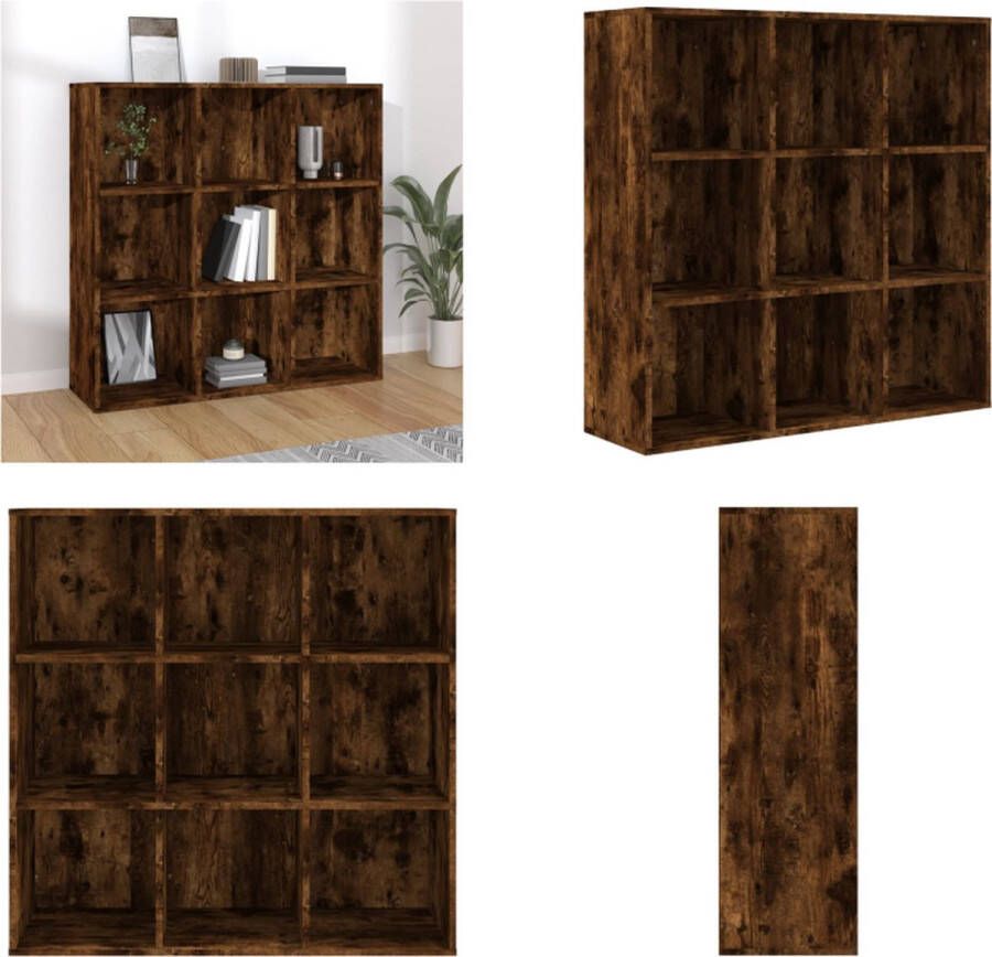 VidaXL Boekenkast 98x29x97 5 cm gerookt eikenkleurig Boekenkast Boekenkasten Boekenschap Boekenstandaard