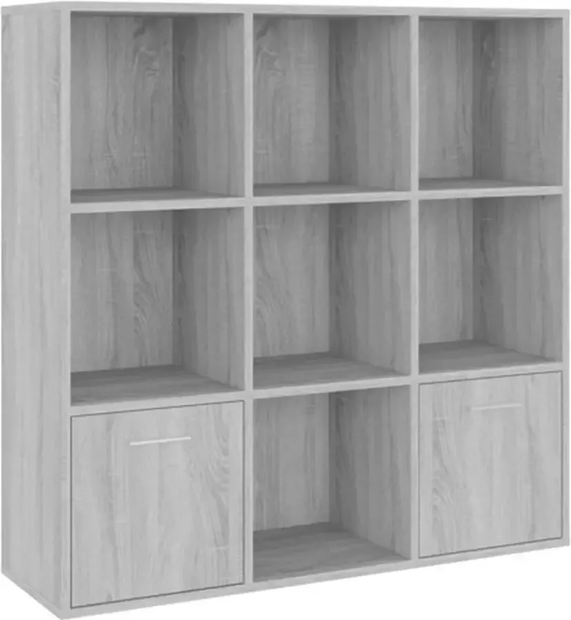 VidaXL -Boekenkast-98x30x98-cm-grijs-sonoma-eikenkleurig - Foto 3