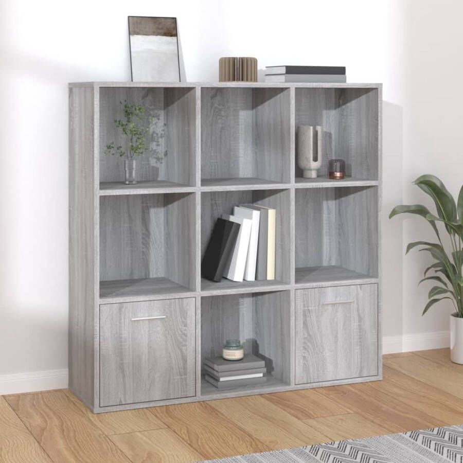 VidaXL -Boekenkast-98x30x98-cm-grijs-sonoma-eikenkleurig