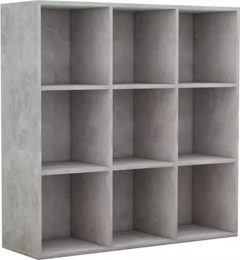 VidaXL -Boekenkast-98x29x97 5-cm-bewerkt-hout-betongrijs - Foto 4