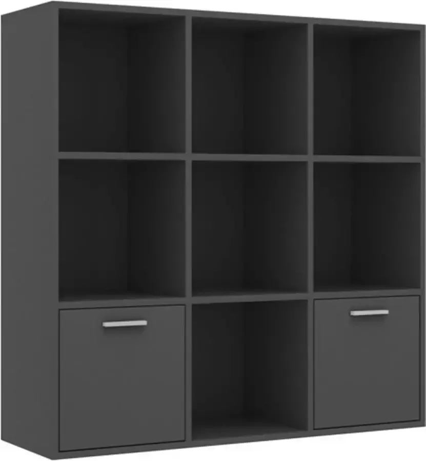 VidaXL -Boekenkast-98x30x98-cm-bewerkt-hout-grijs - Foto 2