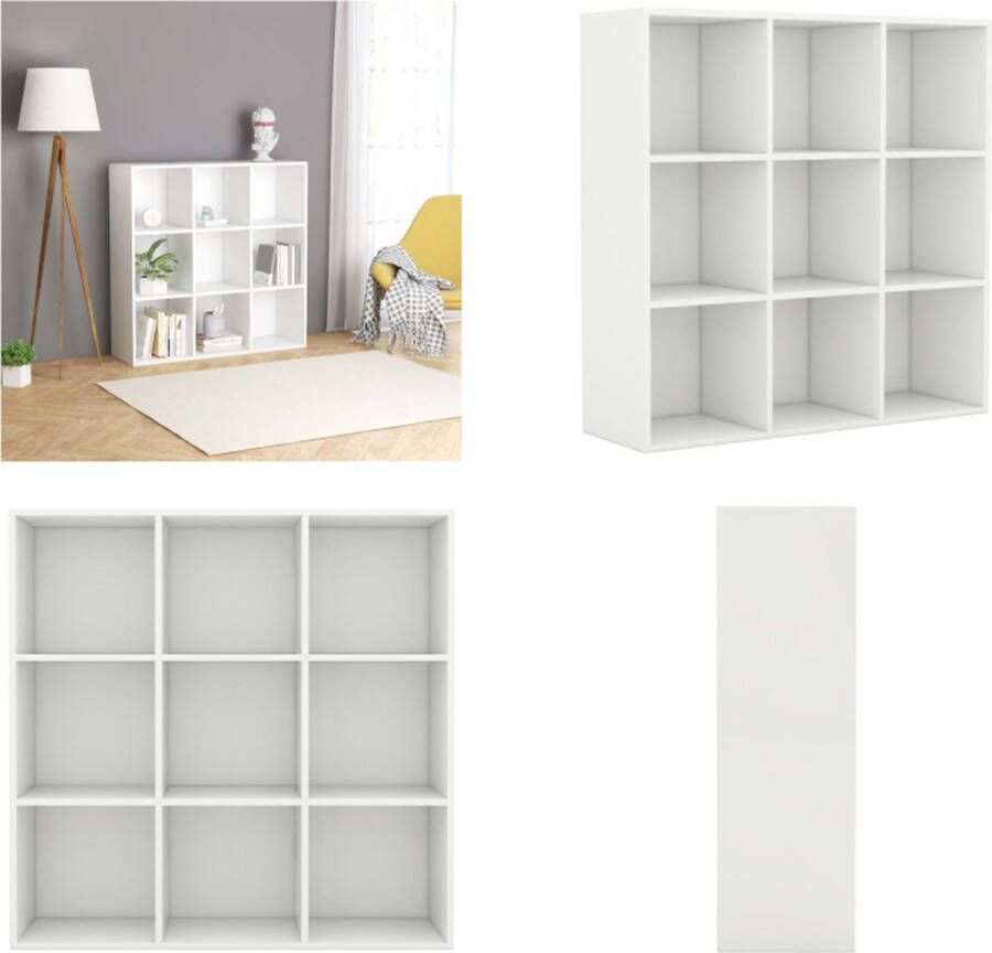VidaXL Boekenkast 98x29x97 5 cm bewerkt hout wit Boekenkast Boekenkasten Kast Kasten