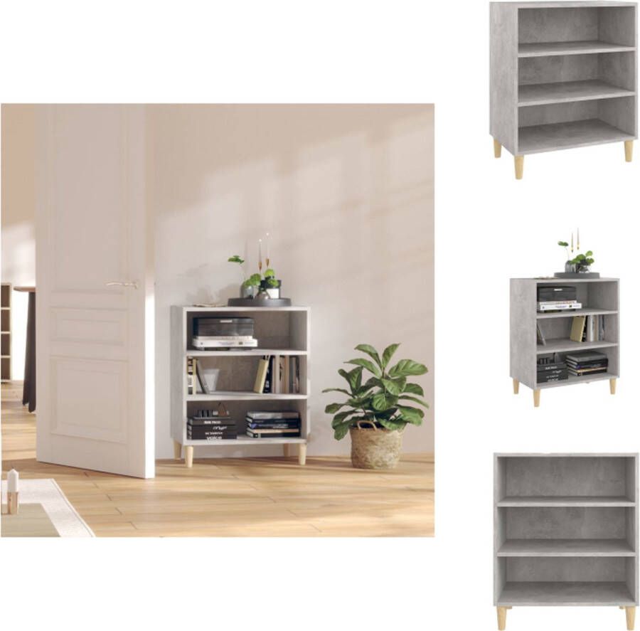 VidaXL Dressoir Dressoirs Kast Kasten Dressoir 57x35x70 cm bewerkt hout betongrijs - Foto 2