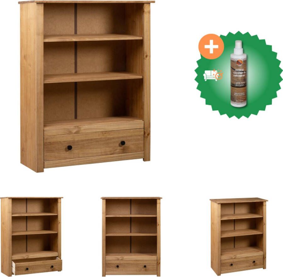 VidaXL Boekenkast Panama Range 80x35x110 cm massief grenenhout Kast Inclusief Houtreiniger en verfrisser