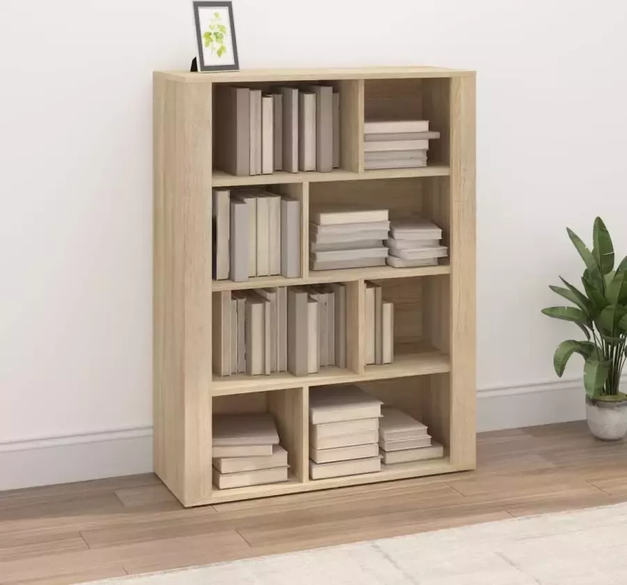 VidaXL Boekenkast Dressoir 80x30x106 cm spaanplaat lichtbruin