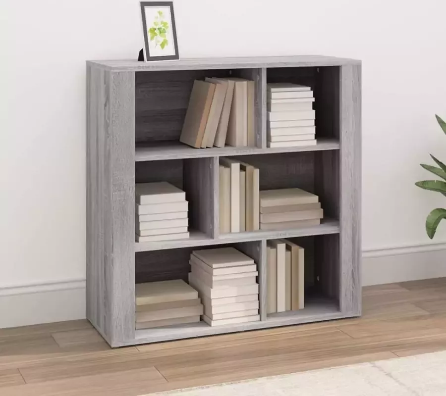 VidaXL Boekenkast Dressoir 80x30x80 cm spaanplaat grijs