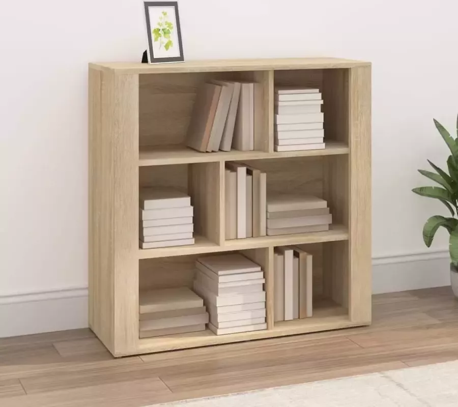 VidaXL Boekenkast Dressoir 80x30x80 cm spaanplaat lichtbruin