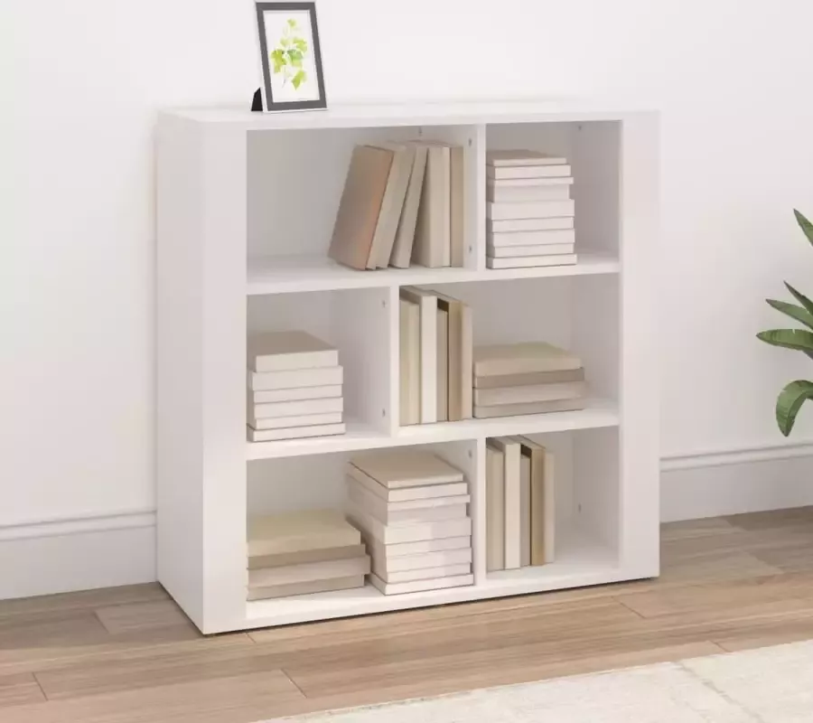 VidaXL Boekenkast Dressoir 80x30x80 cm spaanplaat wit