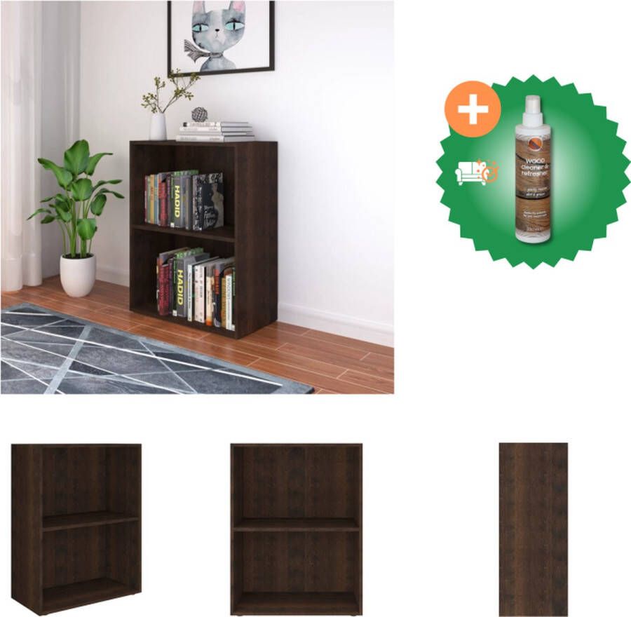 VidaXL Boekenkast 60x31x78 cm spaanplaat gerookt eikenkleurig Kast Inclusief Houtreiniger en verfrisser