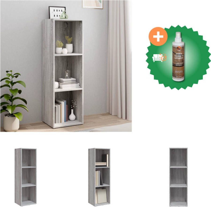 VidaXL Boekenkast tv-meubel 36x30x114 cm hout grijs sonoma eiken Kast Inclusief Houtreiniger en verfrisser