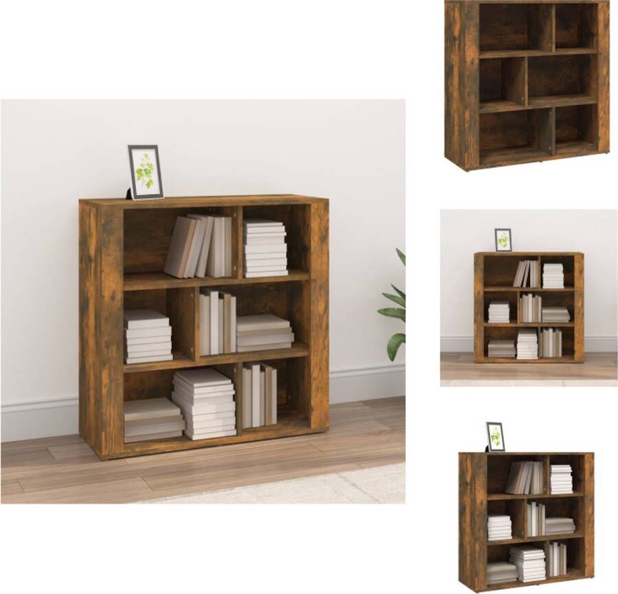 VidaXL Boekenkast Gerookt Eiken 80 x 30 x 80 cm (B x D x H) Keukenkast