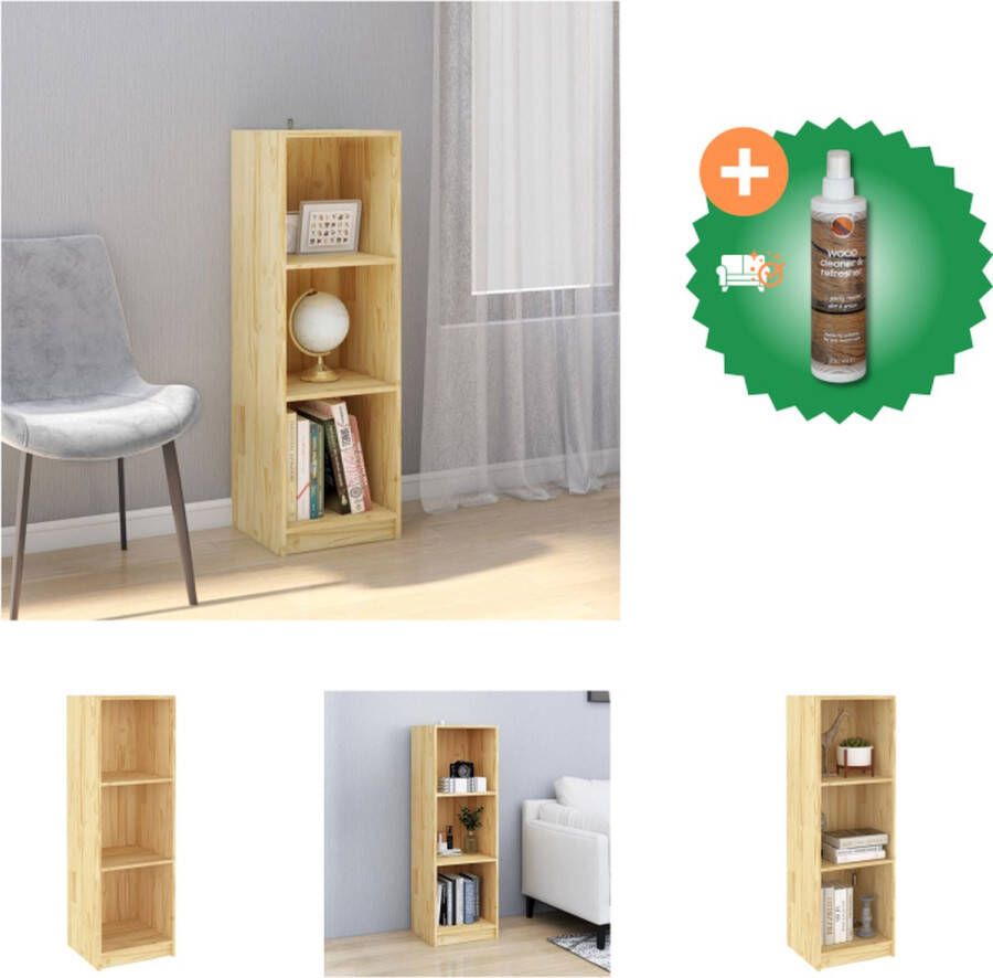 VidaXL Boekenkast kamerscherm 36x33x110 cm massief grenenhout Kast Inclusief Houtreiniger en verfrisser