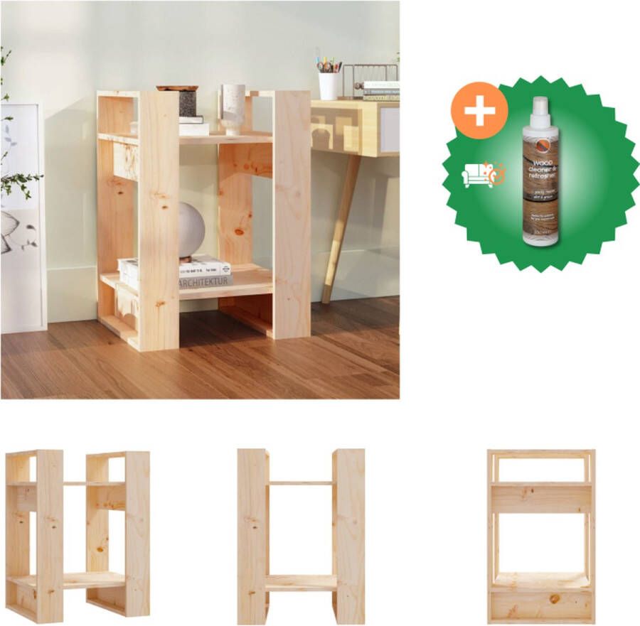 VidaXL Boekenkast kamerscherm 41x35x57 cm massief grenenhout Kast Inclusief Houtreiniger en verfrisser