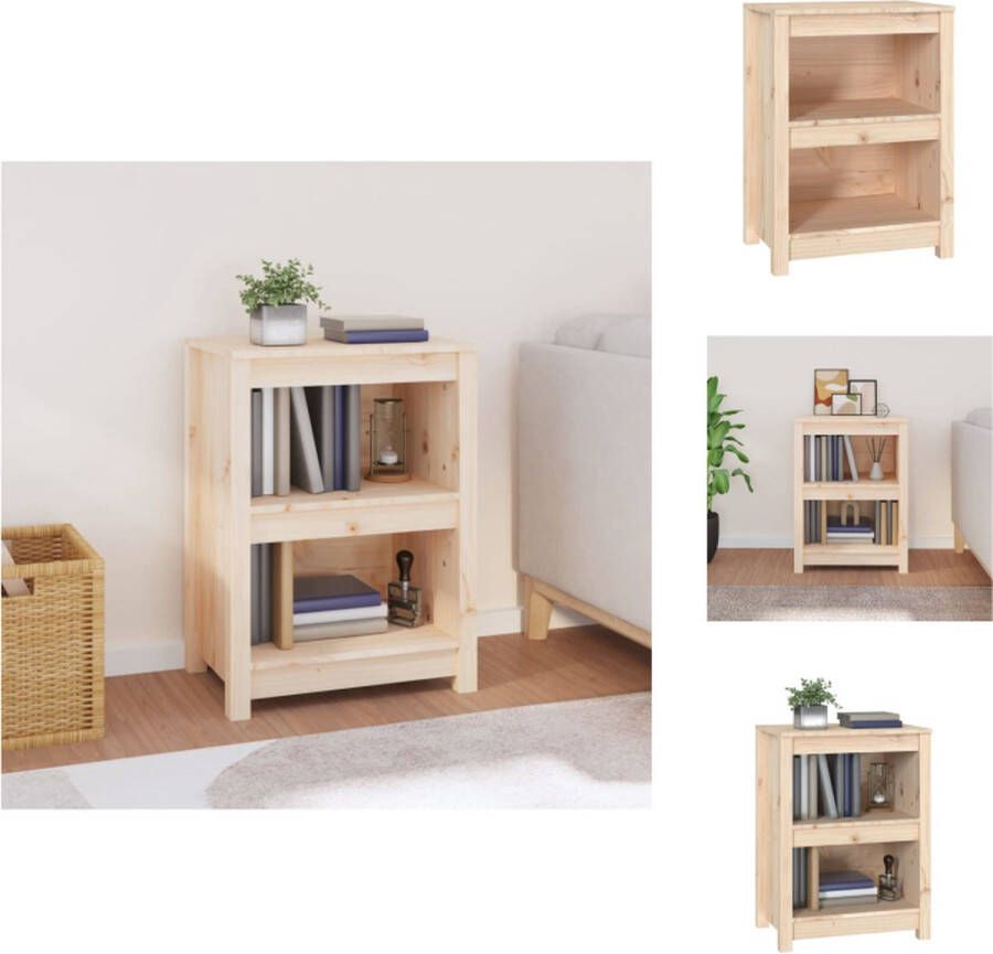 VidaXL Boekenkast Grenenhout 50 x 35 x 68 cm Rustieke uitstraling Kast