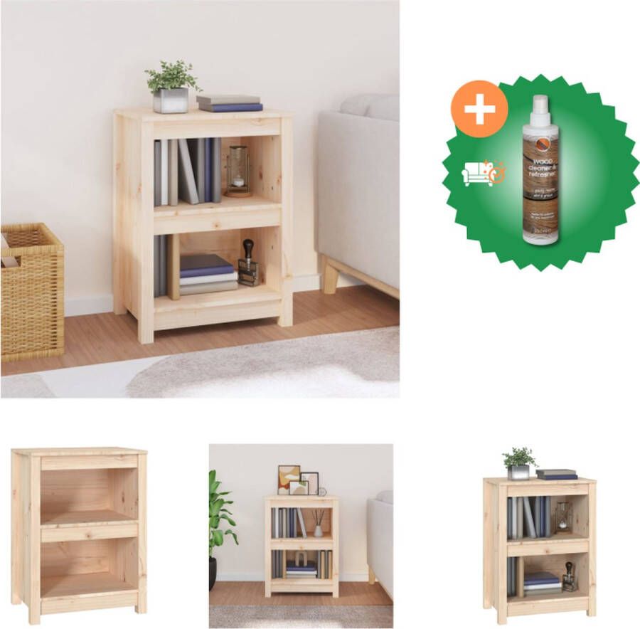 VidaXL Boekenkast Grenenhout 50 x 35 x 68 cm Rustieke uitstraling Kast Inclusief Houtreiniger en verfrisser