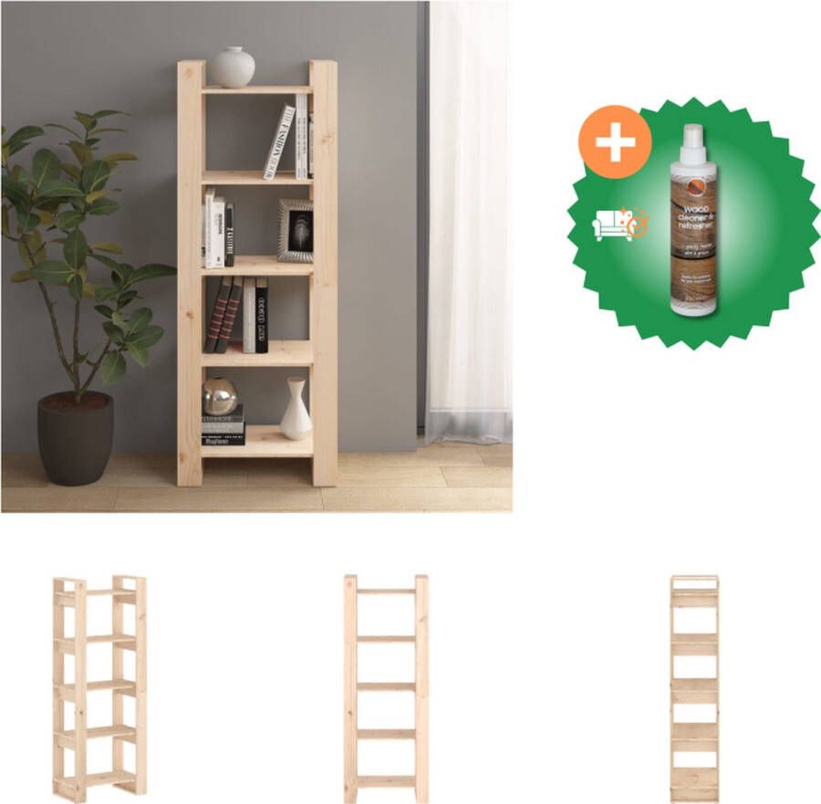 VidaXL Boekenkast kamerscherm 60x35x160 cm massief grenenhout Kast Inclusief Houtreiniger en verfrisser