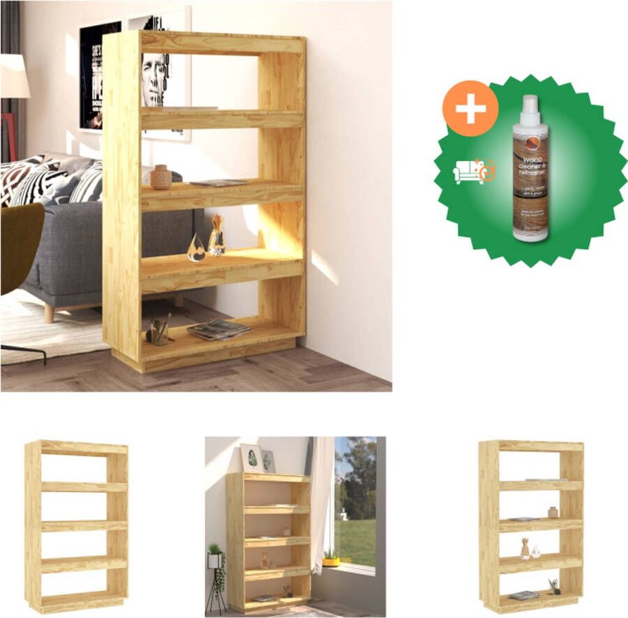 VidaXL Boekenkast Grenenhout 80 x 35 x 135 cm Decoratief en praktisch Montage vereist Kast Inclusief Houtreiniger en verfrisser - Foto 2