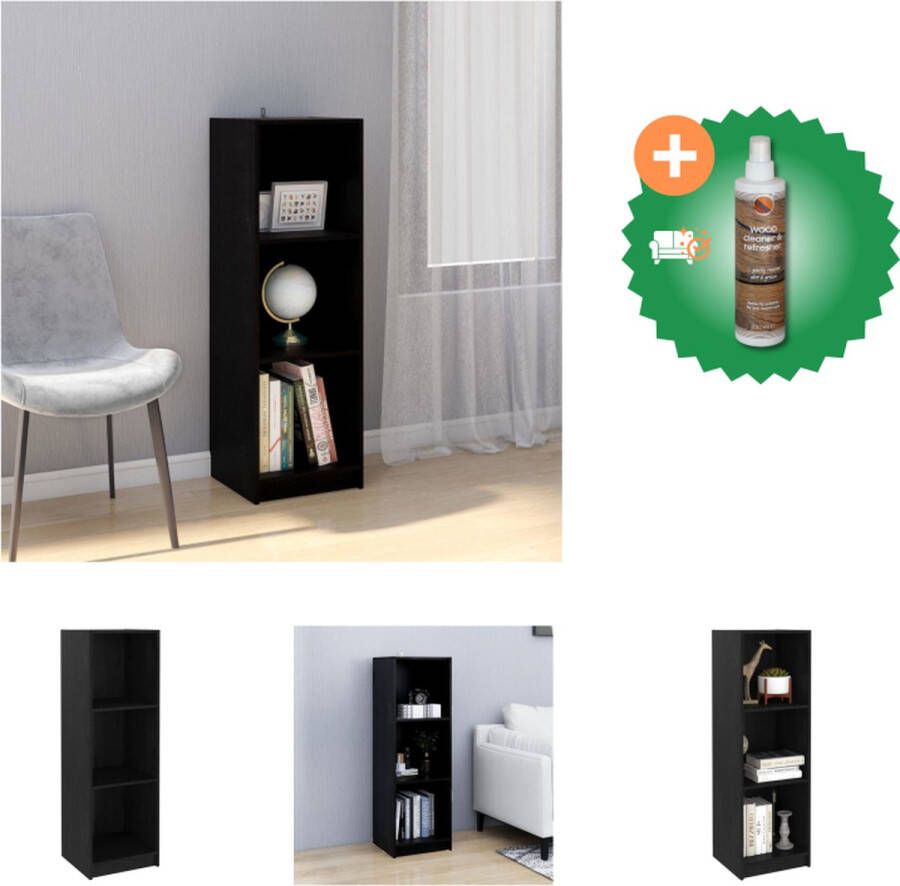 VidaXL Boekenkast kamerscherm 36x33x110 cm massief grenenhout zwart Kast Inclusief Houtreiniger en verfrisser
