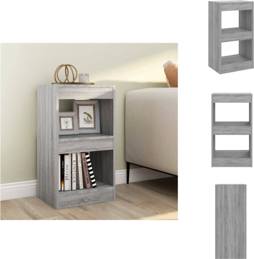 vidaXL Boekenkast Grijs Sonoma Eiken 40 x 30 x 72 cm Montage vereist Kast