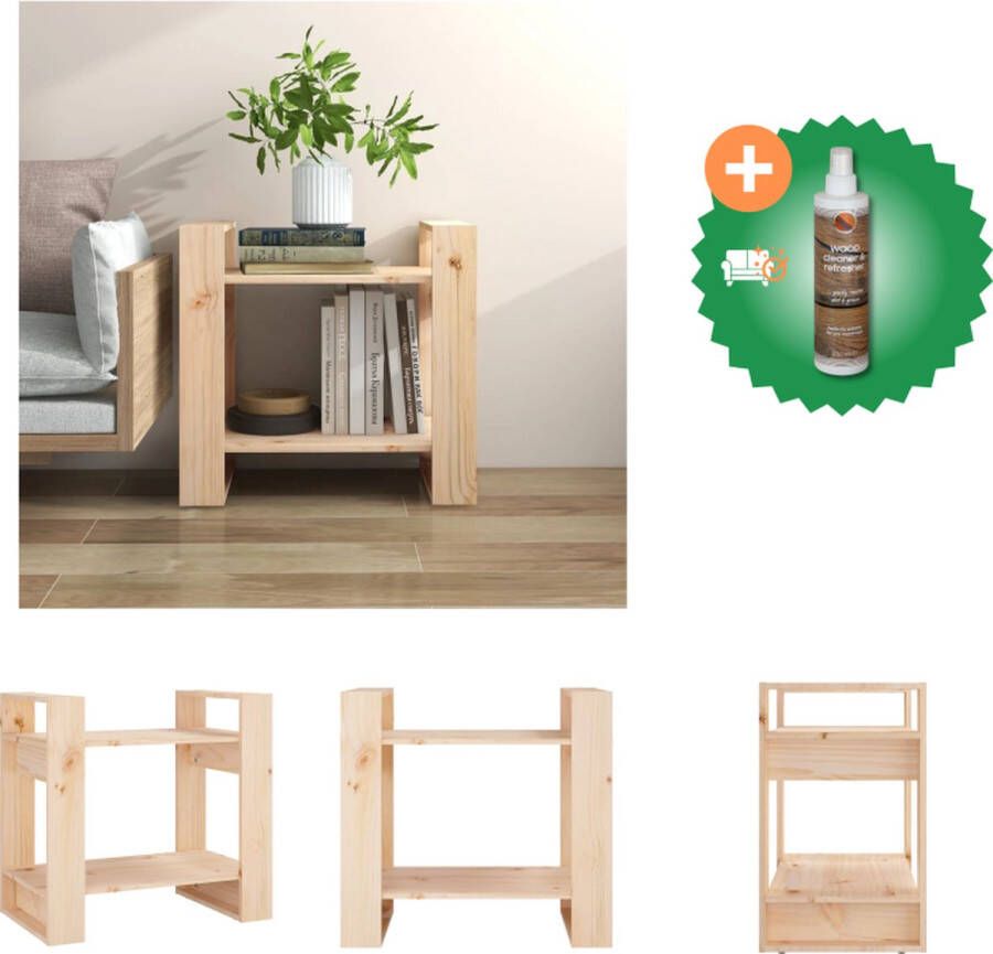 VidaXL Boekenkast Houten boekenkast 60 x 35 x 57 cm Massief grenenhout Kast Inclusief Houtreiniger en verfrisser