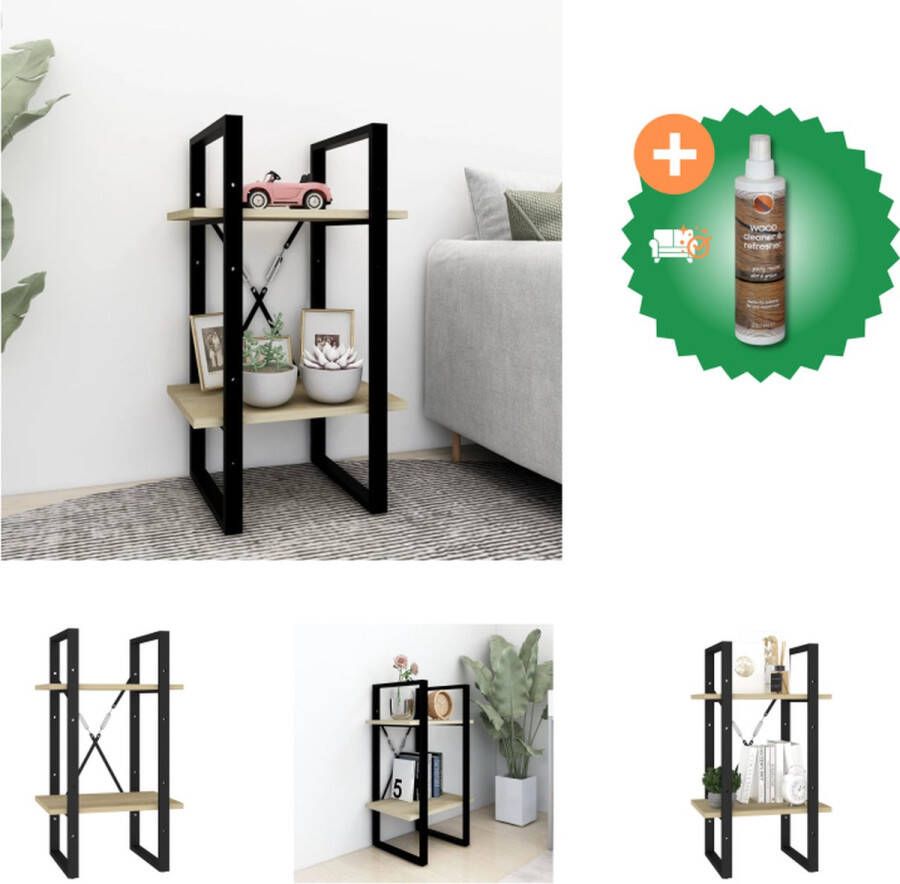 VidaXL Boekenkast Industrieel 40 x 30 x 70 cm Sonoma eiken spaanplaat Kast Inclusief Houtreiniger en verfrisser