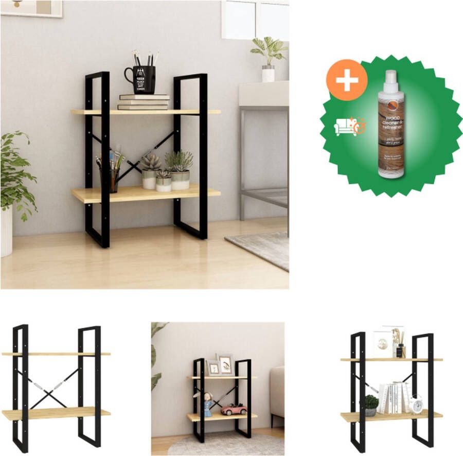 VidaXL Boekenkast Industrieel 60 x 30 x 70 cm Massief grenenhout Kast Inclusief Houtreiniger en verfrisser