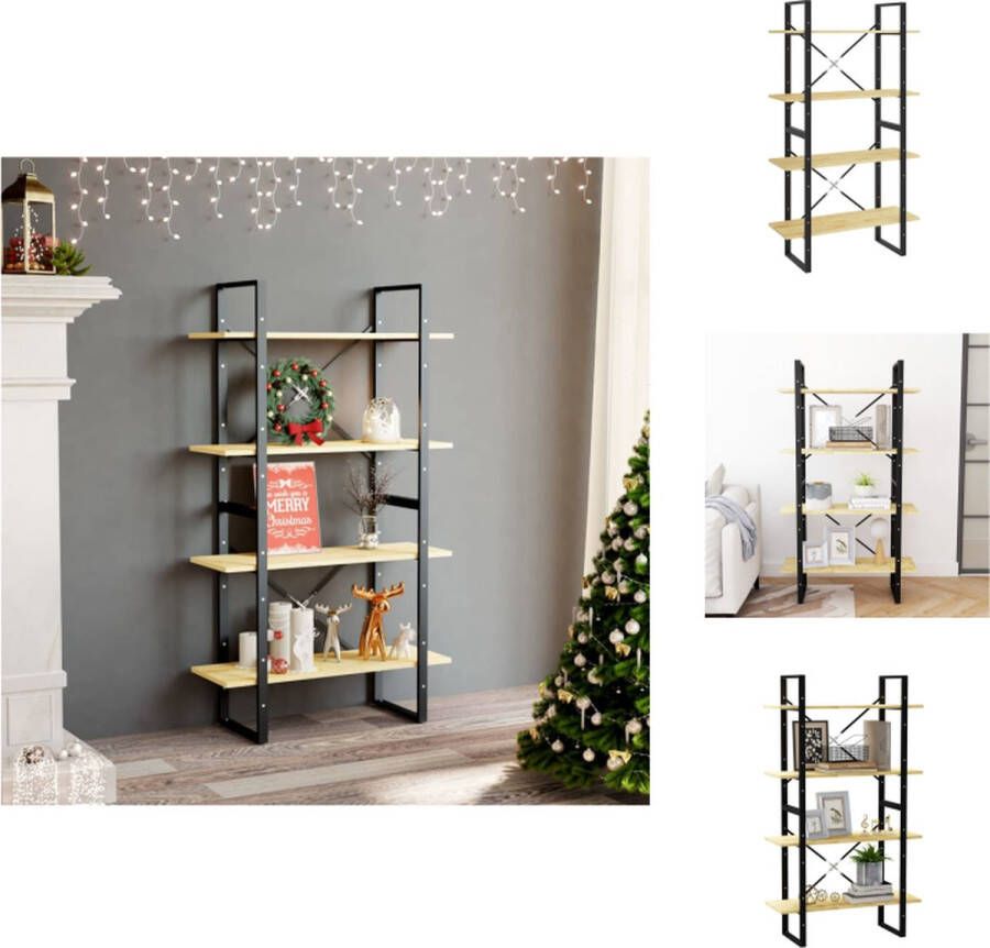 VidaXL Boekenkast Industriële Stijl 80 x 30 x 140 cm Massief Grenenhout Kast