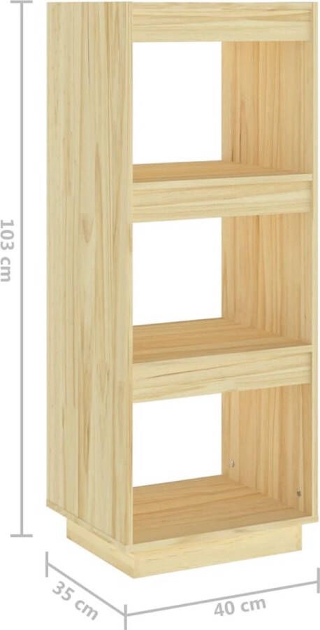 VidaXL -Boekenkast- -kamerscherm-40x35x103-cm-massief-grenenhout - Foto 3